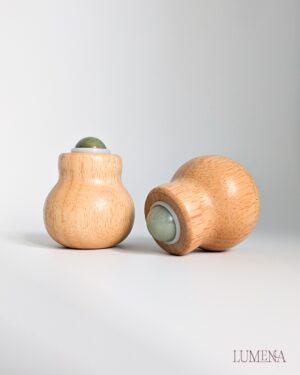 Green Aventurine Bamboo Acupressure Roller / Massager