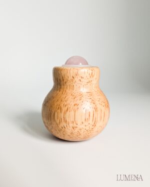 Rose Quartz Bamboo Acupressure / Facial Roller